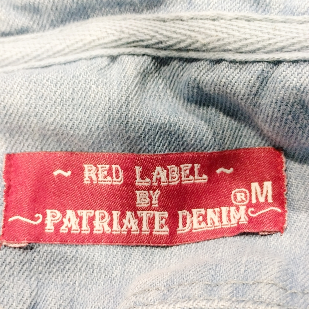 Red Label By Patriate Denim Blue Hooded Women's Jacket Medium Size - Picture 3 of 4